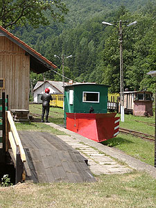 (Museums)-Bahnhof in Polen